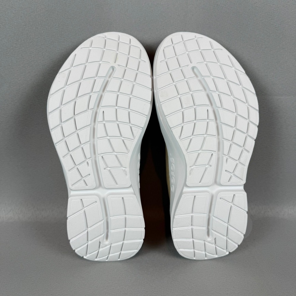 Oofos OOmg Eezee Recovery Sneakers Mens 10 Taupe White Slip-On Light Shoes NIB - Picture 8 of 8